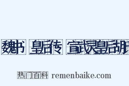 魏书·皇后传·宣武灵皇后胡氏是什么意思的图片